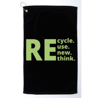 Recycle Reuse Renew Rethink Platinum Collection Golf Towel