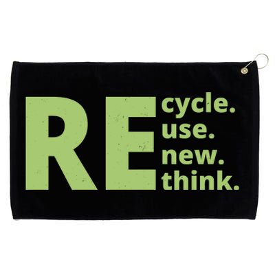 Recycle Reuse Renew Rethink Grommeted Golf Towel