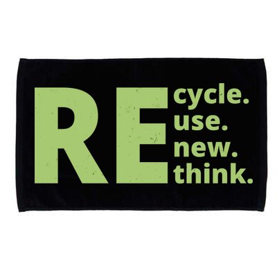 Recycle Reuse Renew Rethink Microfiber Hand Towel