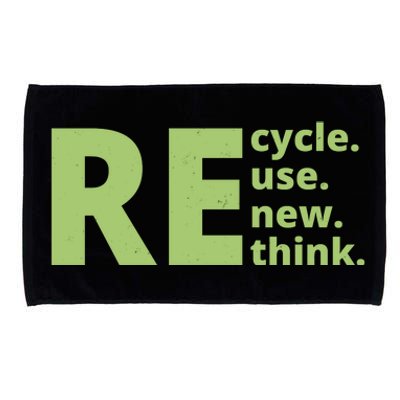 Recycle Reuse Renew Rethink Microfiber Hand Towel