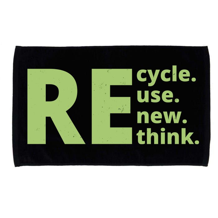 Recycle Reuse Renew Rethink Microfiber Hand Towel