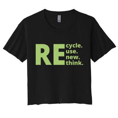 Recycle Reuse Renew Rethink Crop Top