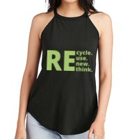 Recycle Reuse Renew Rethink Women's Perfect Tri Rocker Tank