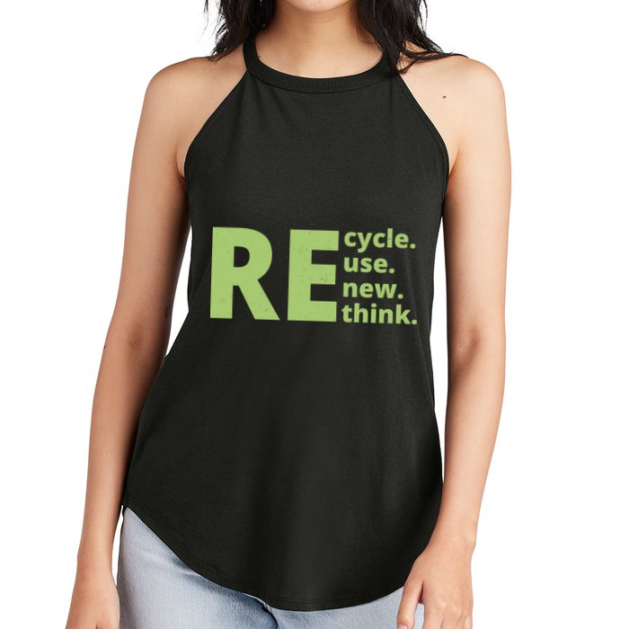 Recycle Reuse Renew Rethink Women's Perfect Tri Rocker Tank
