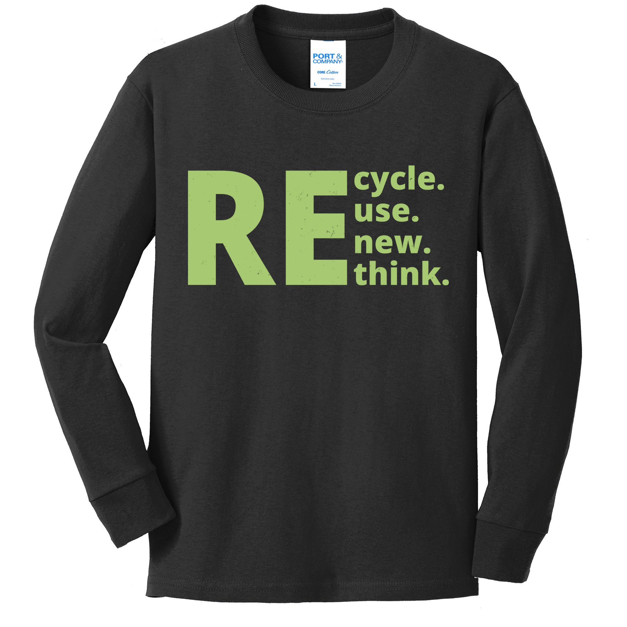 Recycle Reuse Renew Rethink Kids Long Sleeve Shirt
