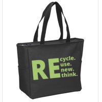 Recycle Reuse Renew Rethink Zip Tote Bag