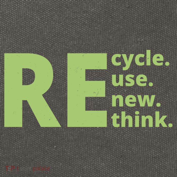 Recycle Reuse Renew Rethink Cotton Canvas Backpack