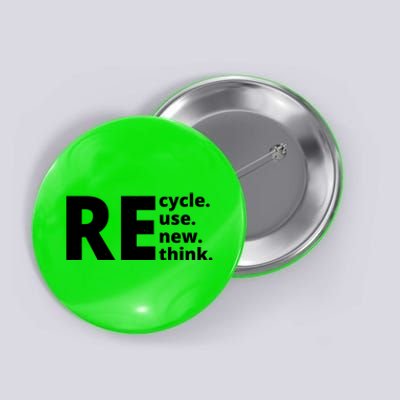 Recycle Reuse Renew Rethink Button