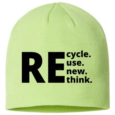 Recycle Reuse Renew Rethink Sustainable Beanie