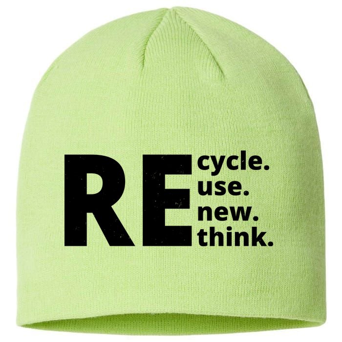 Recycle Reuse Renew Rethink Sustainable Beanie