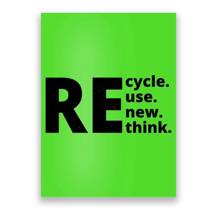 Recycle Reuse Renew Rethink Poster