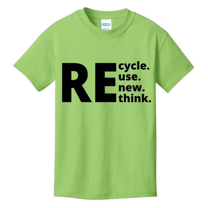 Recycle Reuse Renew Rethink Kids T-Shirt