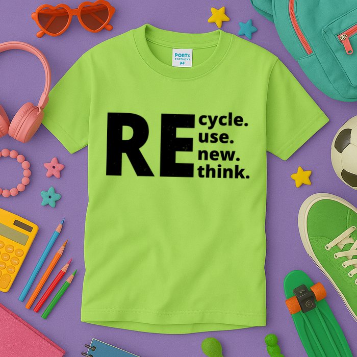 Recycle Reuse Renew Rethink Kids T-Shirt
