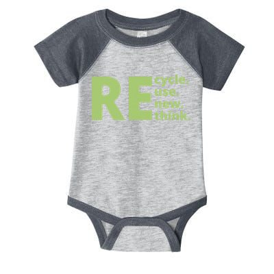 Recycle Reuse Renew Rethink Infant Baby Jersey Bodysuit