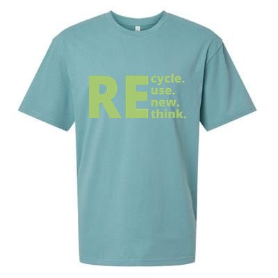Recycle Reuse Renew Rethink Sueded Cloud Jersey T-Shirt