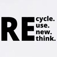 Recycle Reuse Renew Rethink Garment-Dyed Sweatshirt
