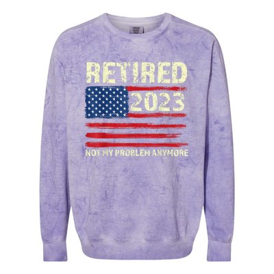 Retired  Retirement Colorblast Crewneck Sweatshirt