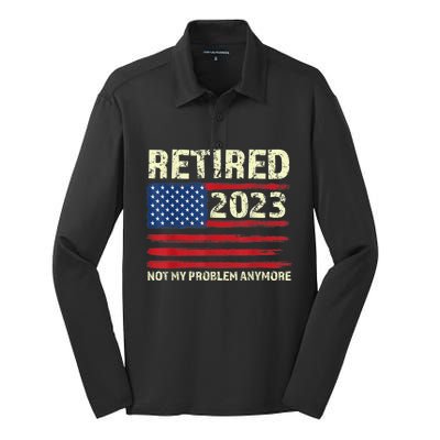 Retired  Retirement Silk Touch Performance Long Sleeve Polo