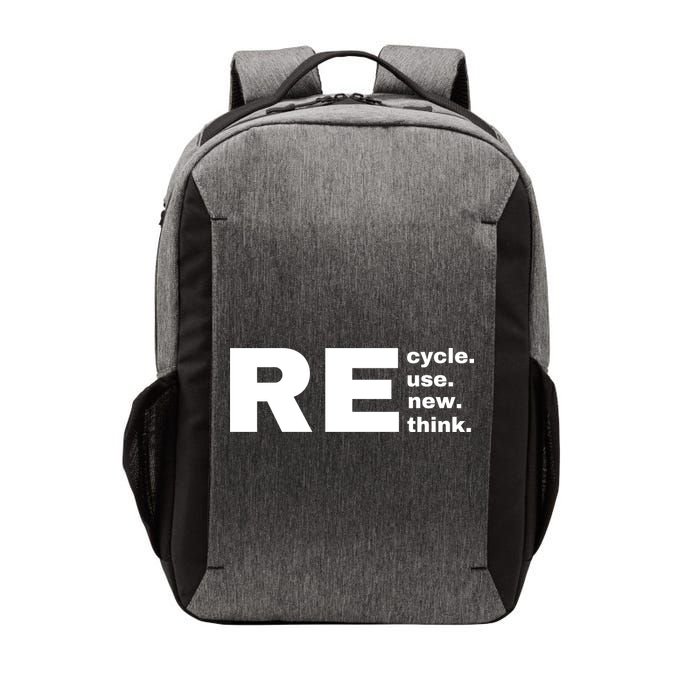 Recycle Reuse Renew Rethink Crisis Environmental Activism Earth Day Vector Backpack