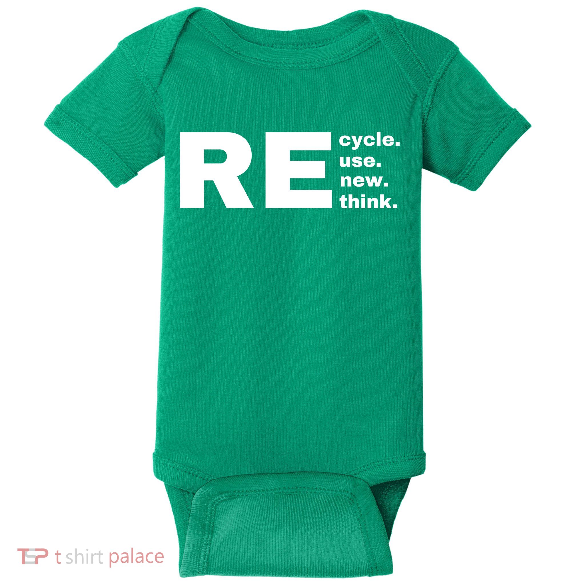 Recycle Reuse Renew Rethink Crisis Environmental Activism Earth Day Baby Bodysuit