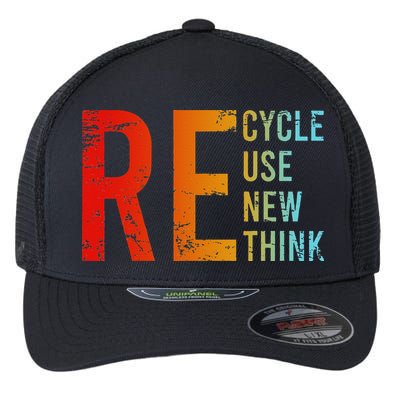 Recycle Reuse Renew Rethink Activism Environmental Crisis Flexfit Unipanel Trucker Cap