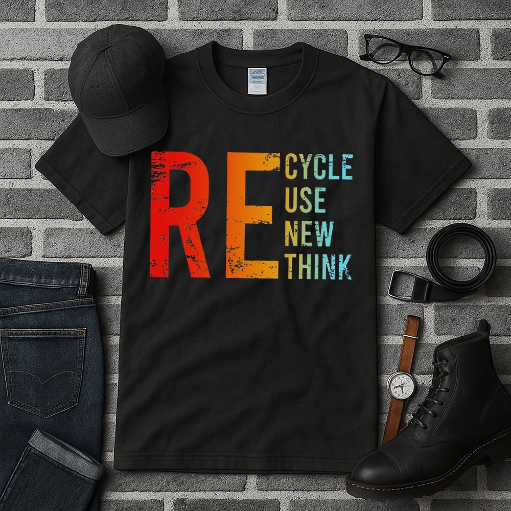 Recycle Reuse Renew Rethink Activism Environmental Crisis Tall T-Shirt