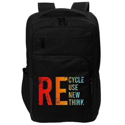 Recycle Reuse Renew Rethink Activism Environmental Crisis Impact Tech Backpack