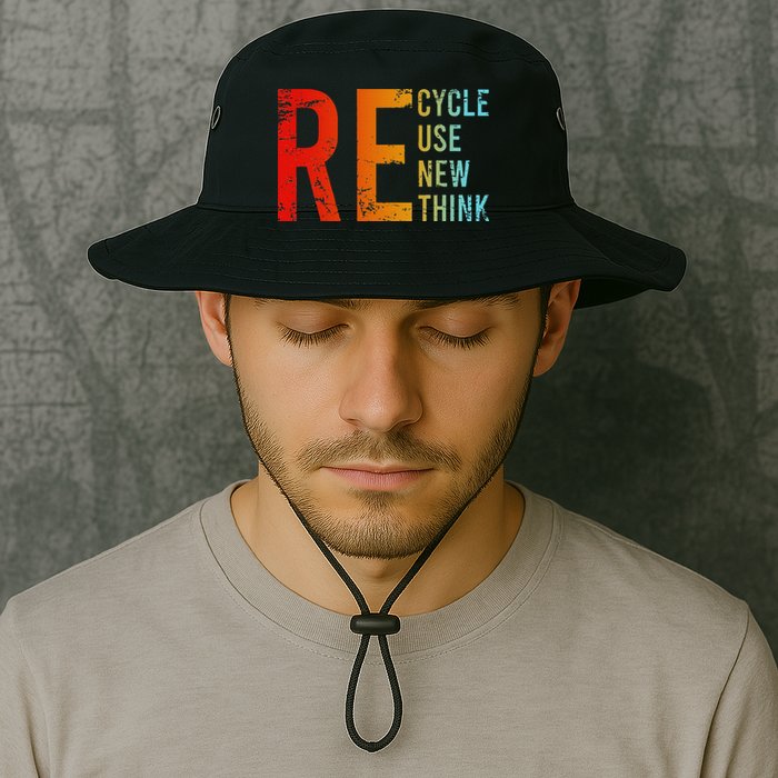 Recycle Reuse Renew Rethink Activism Environmental Crisis Bucket Hat