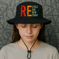 Recycle Reuse Renew Rethink Activism Environmental Crisis Bucket Hat
