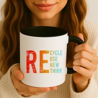 Recycle Reuse Renew Rethink Activism Environmental Crisis Mug