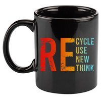 Recycle Reuse Renew Rethink Activism Environmental Crisis 11oz C Handle Ceramic Mug