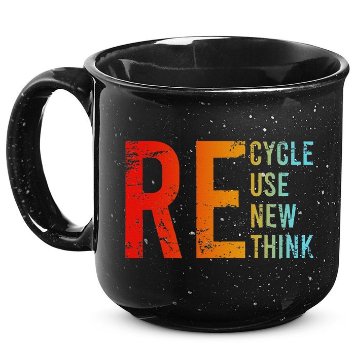 Recycle Reuse Renew Rethink Activism Environmental Crisis 15oz Campfire Ceramic Mug