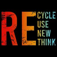 Recycle Reuse Renew Rethink Activism Environmental Crisis Drawstring Bag