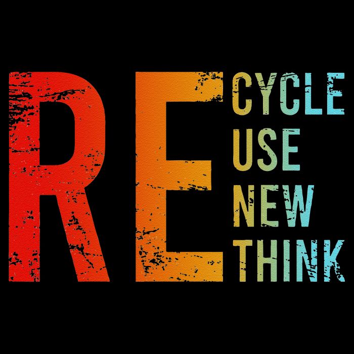 Recycle Reuse Renew Rethink Activism Environmental Crisis Drawstring Bag