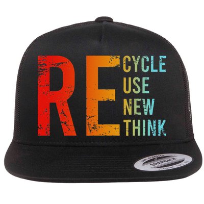 Recycle Reuse Renew Rethink Activism Environmental Crisis Flatbill Hat