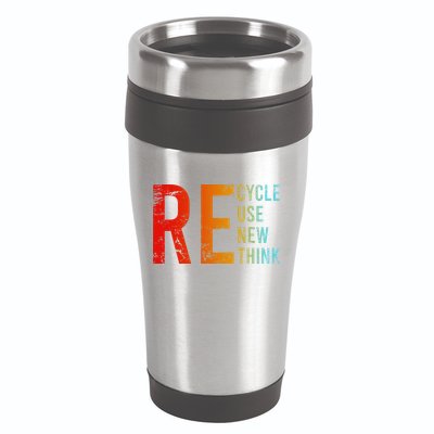 Recycle Reuse Renew Rethink Activism Environmental Crisis 16oz Travel Tumbler