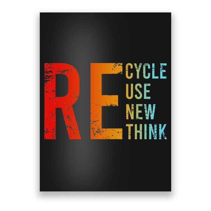 Recycle Reuse Renew Rethink Activism Environmental Crisis Poster