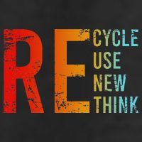 Recycle Reuse Renew Rethink Activism Environmental Crisis 25L Jumbo Tote