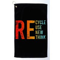 Recycle Reuse Renew Rethink Activism Environmental Crisis Golf Towel