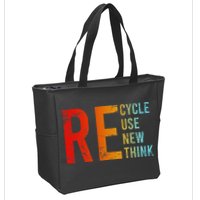 Recycle Reuse Renew Rethink Activism Environmental Crisis Zip Tote Bag