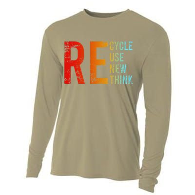 Recycle Reuse Renew Rethink Activism Environmental Crisis Cooling Performance Long Sleeve Crew