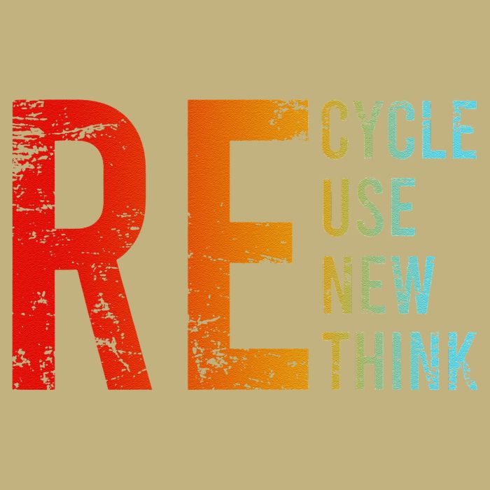 Recycle Reuse Renew Rethink Activism Environmental Crisis Cooling Performance Long Sleeve Crew