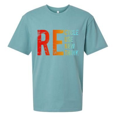 Recycle Reuse Renew Rethink Activism Environmental Crisis Sueded Cloud Jersey T-Shirt