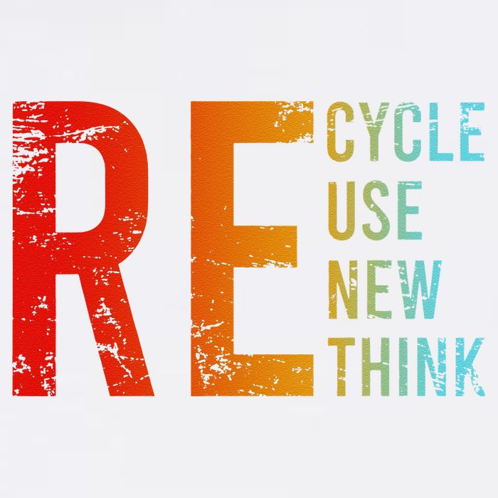 Recycle Reuse Renew Rethink Activism Environmental Crisis Garment-Dyed Sweatshirt
