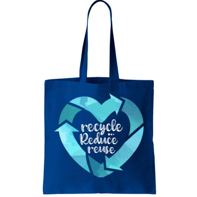 Recycle Reduce Reuse: Plastic Recycling Heart Earth Day Gift Great Gift Tote Bag