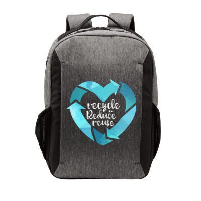 Recycle Reduce Reuse: Plastic Recycling Heart Earth Day Gift Great Gift Vector Backpack