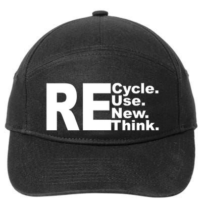 Recycle Reuse Renew Re Rethink 7-Panel Snapback Hat
