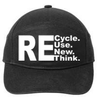 Recycle Reuse Renew Re Rethink 7-Panel Snapback Hat