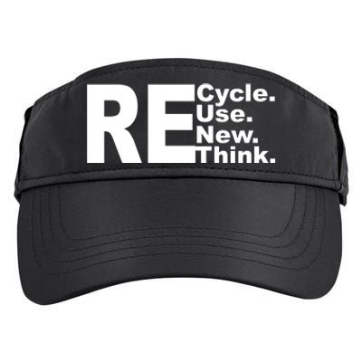 Recycle Reuse Renew Re Rethink Adult Drive Performance Visor