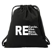 Recycle Reuse Renew Re Rethink Drawstring Bag